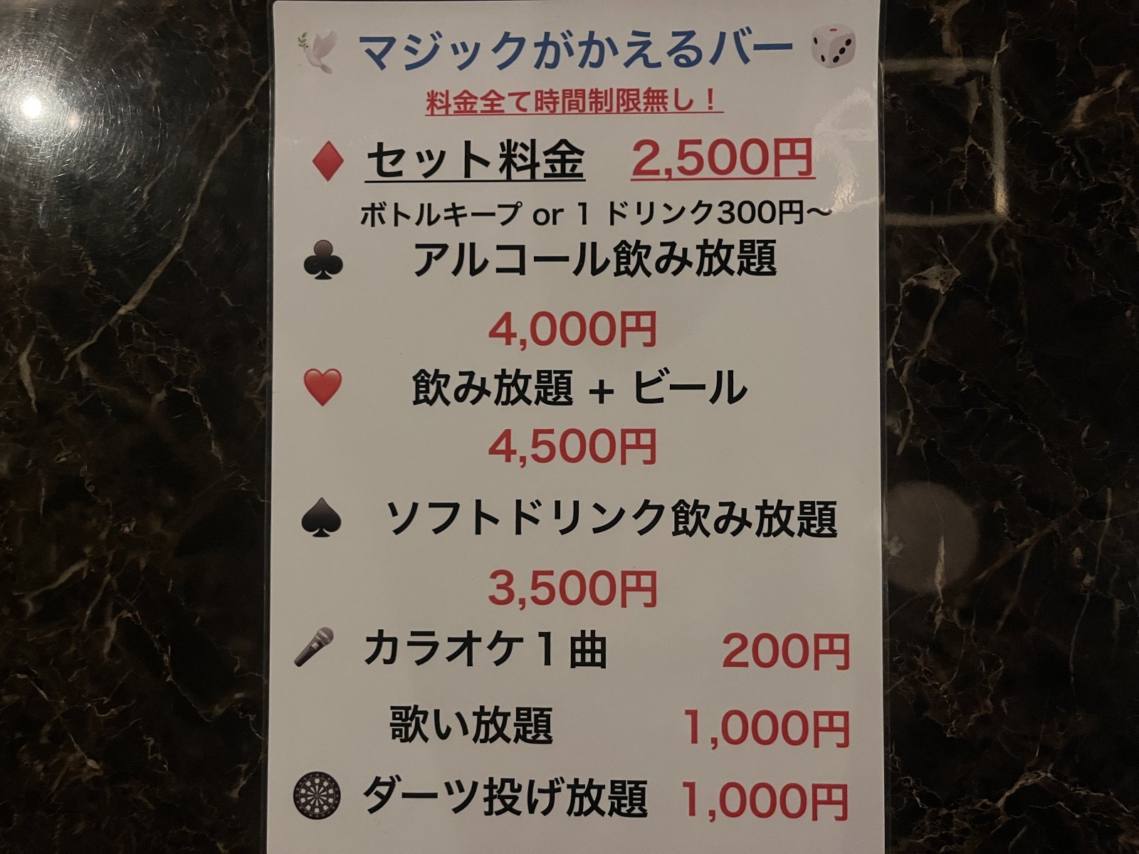 バーの営業中も