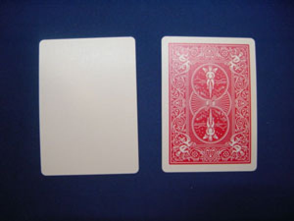 画像1: Card Bicycle - Fake - Blank Face Red　ブランクフェイス（赤） (1)