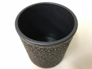 画像: ダイスカップ（ブラウンデザインレザー）とダイス５個